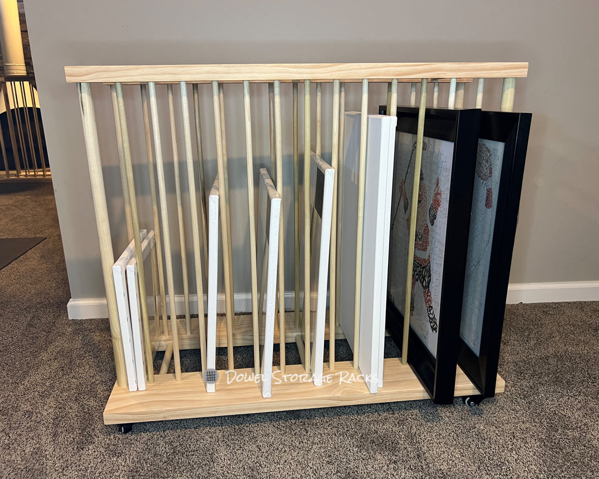 Handmade Art Canvas Storage and Drying Racks – Dowel Storage Racks