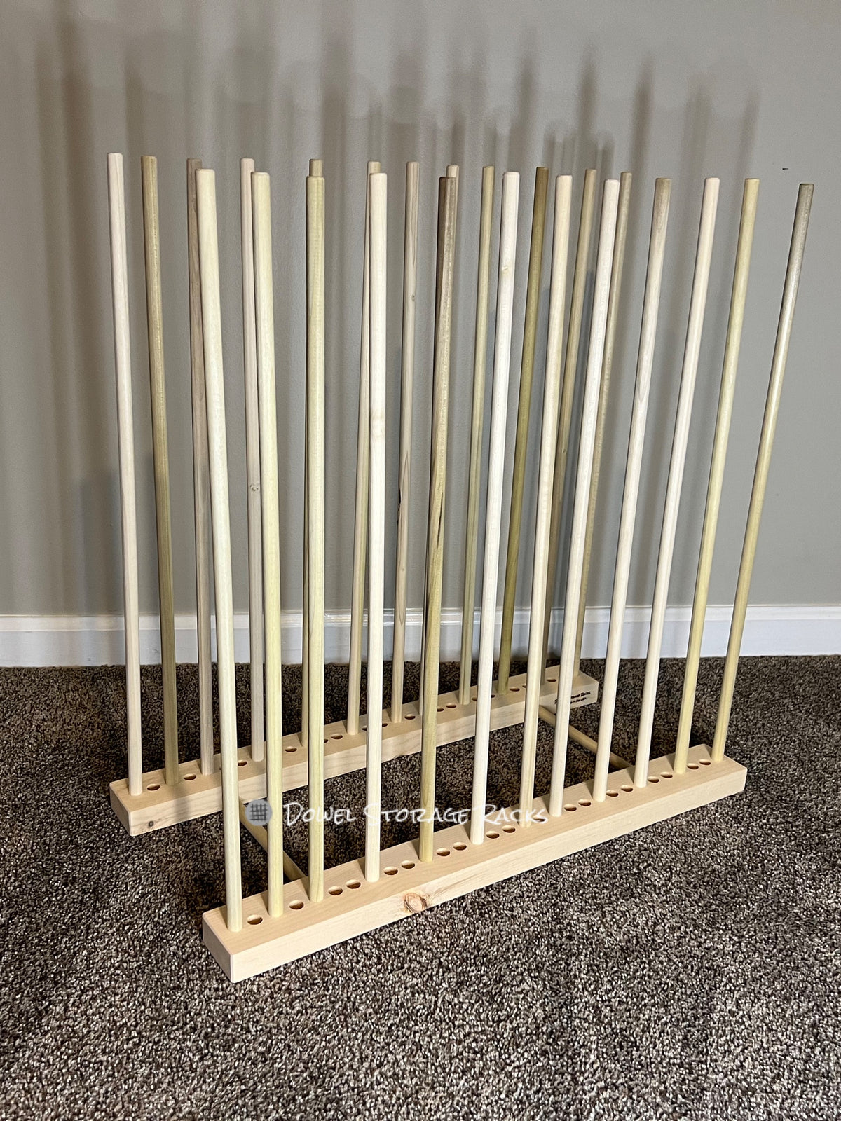 Artist Storage Rack Adjustable Art Storage Rack - 24” long x 11” wide with 24” tall dowels ...