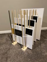 Load image into Gallery viewer, Adjustable Art Storage Rack - 24” long x 11” wide with 24” tall dowels - Art Canvas Storage
