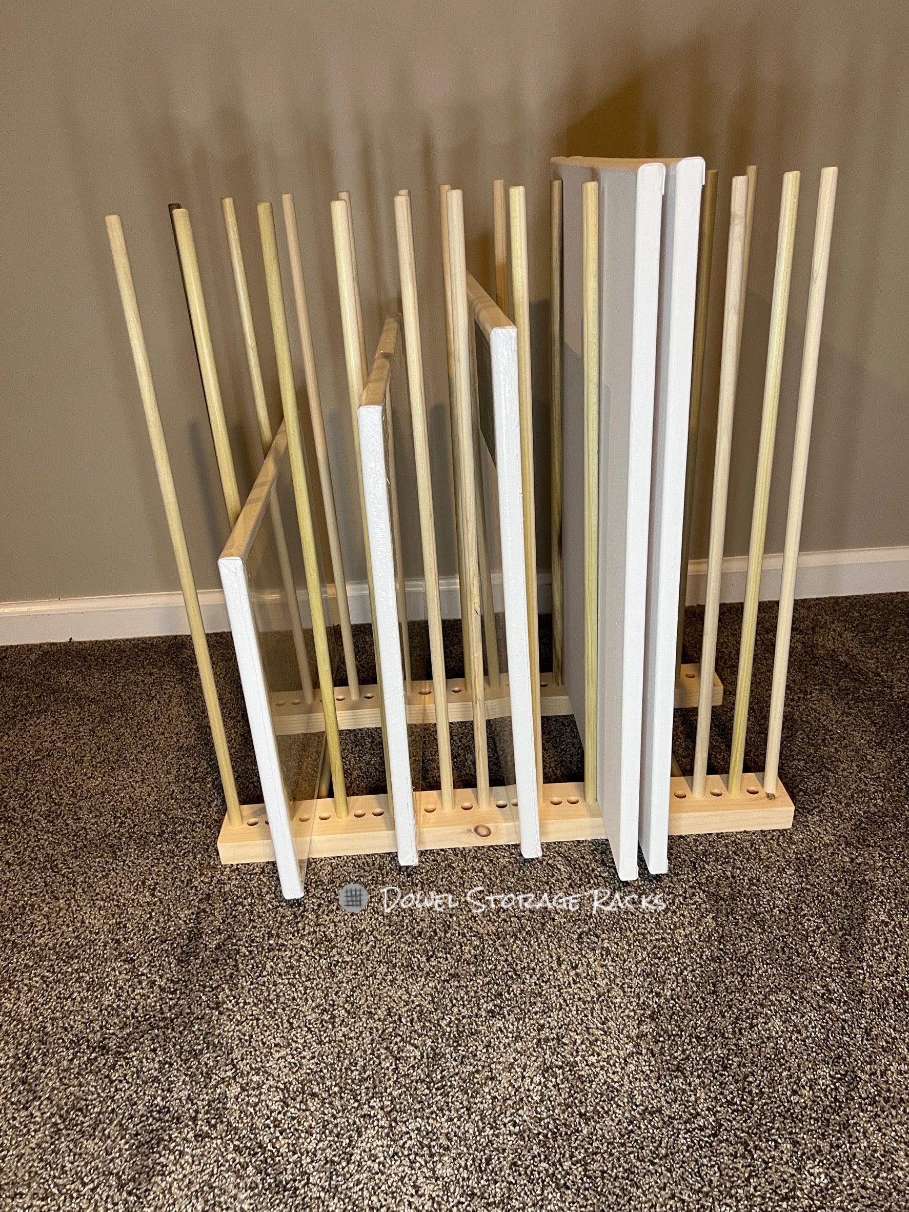 Art Storage Rack with 24” Tall Dowels - Optional Locking Caster Wheels –  Dowel Storage Racks