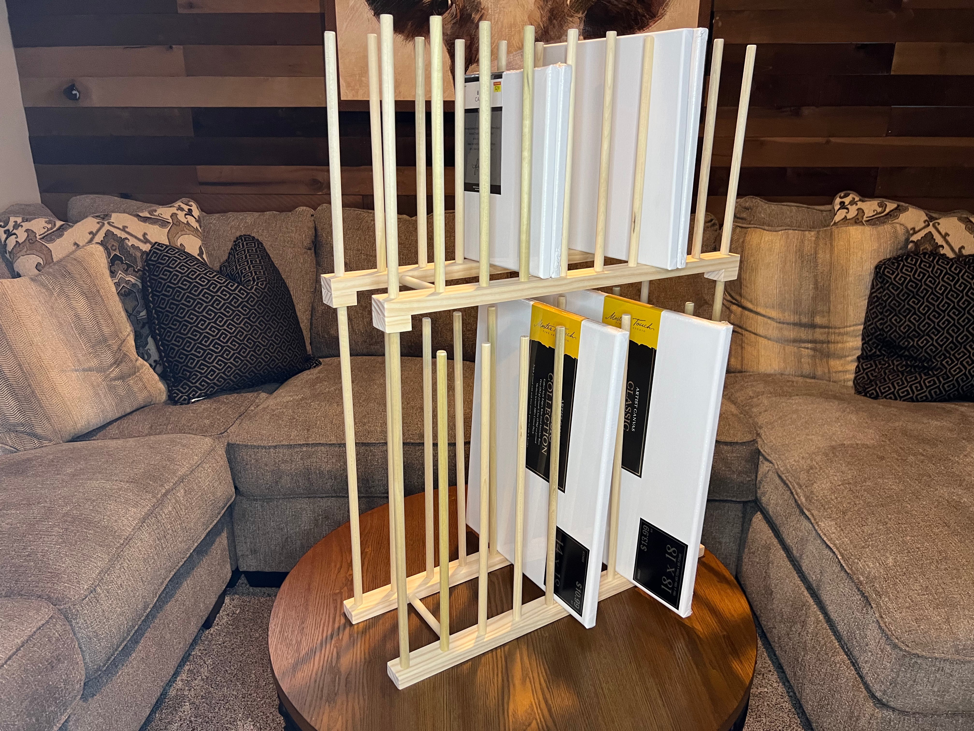 Naturally Rack Small Round Small Two Tier Art Storage Rack - 24