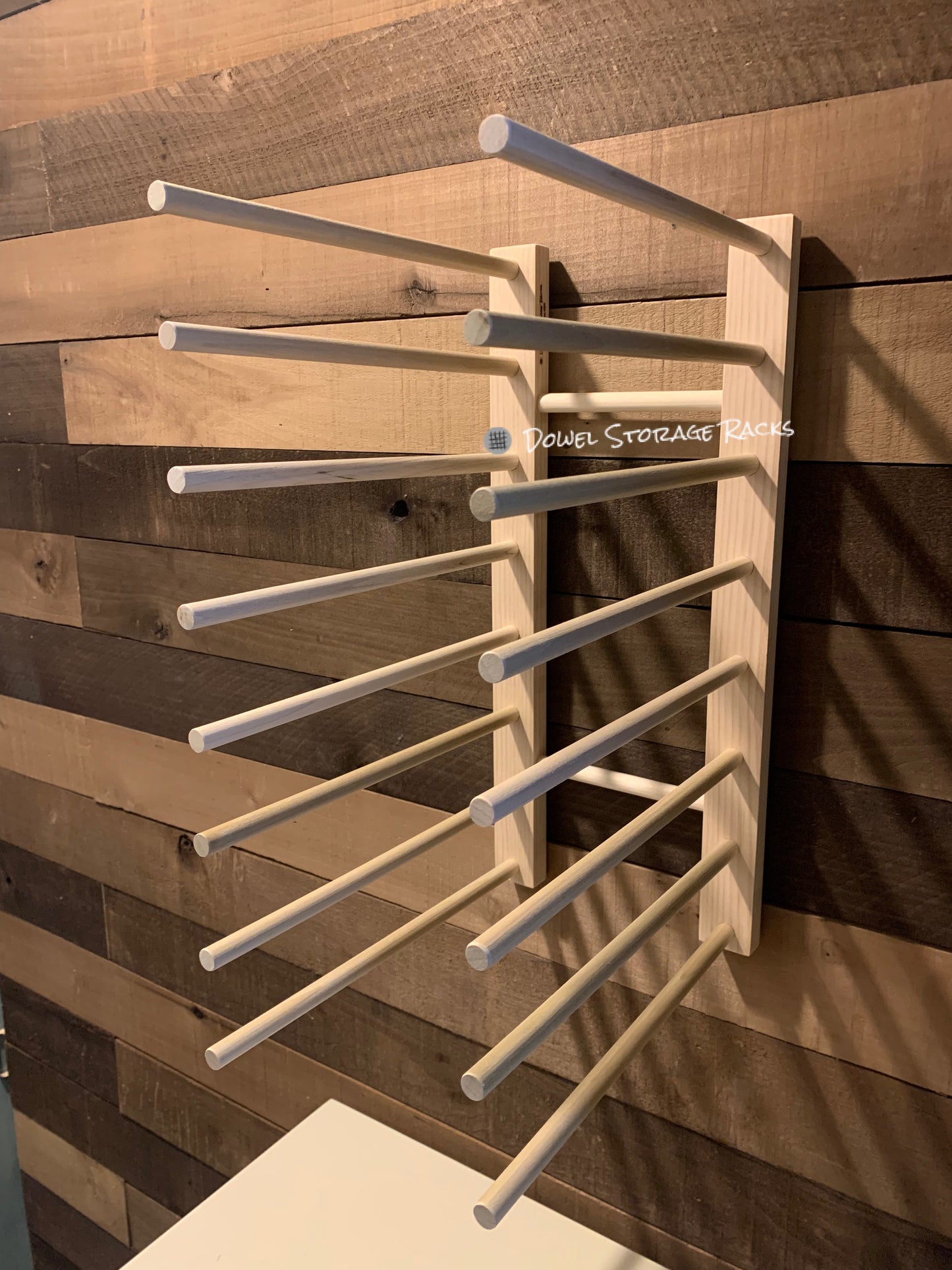 Wall Mount Art Storage/Drying Rack - 18.5" x 8" with 12" dowels