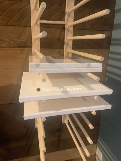 Wall Mount Art Storage/Drying Rack - 36" x 8" with 12" dowels